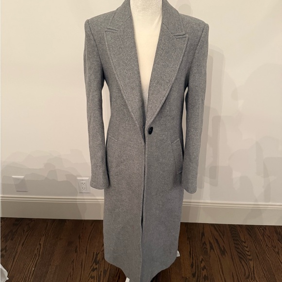 Zara Gray Long Over Coat NWT - Picture 3 of 5